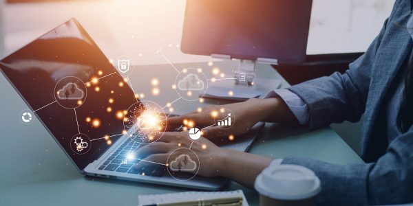 Digital transformation technology strategy, IoT, internet of things. transformation of ideas and the adoption of technology in business in the digital age, enhancing global business capabilities. Ai